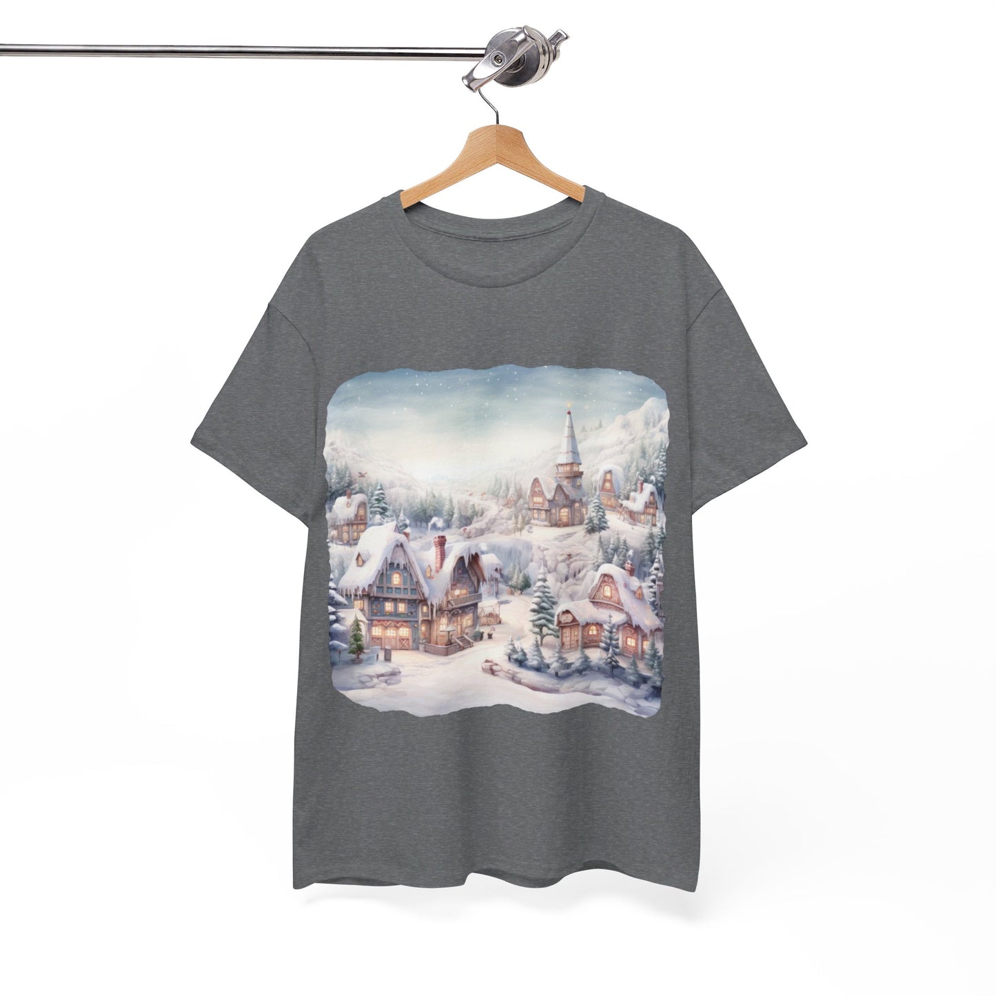 Snowy Christmas Village-T-Shirt