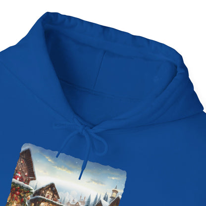 Snowy Christmas Village North Pole - Hooded Sweatshirt