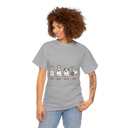 4 Friendly dog ghosts - T-Shirt