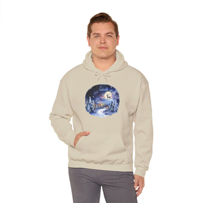 Winter Snowy Night - Hooded Sweatshirt