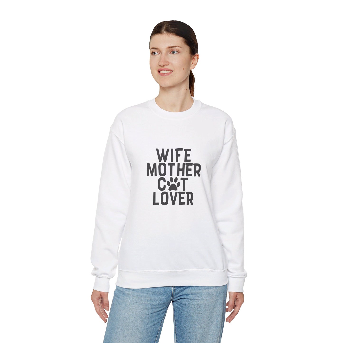 Wife Mother Cat Lover - Sweatshirt