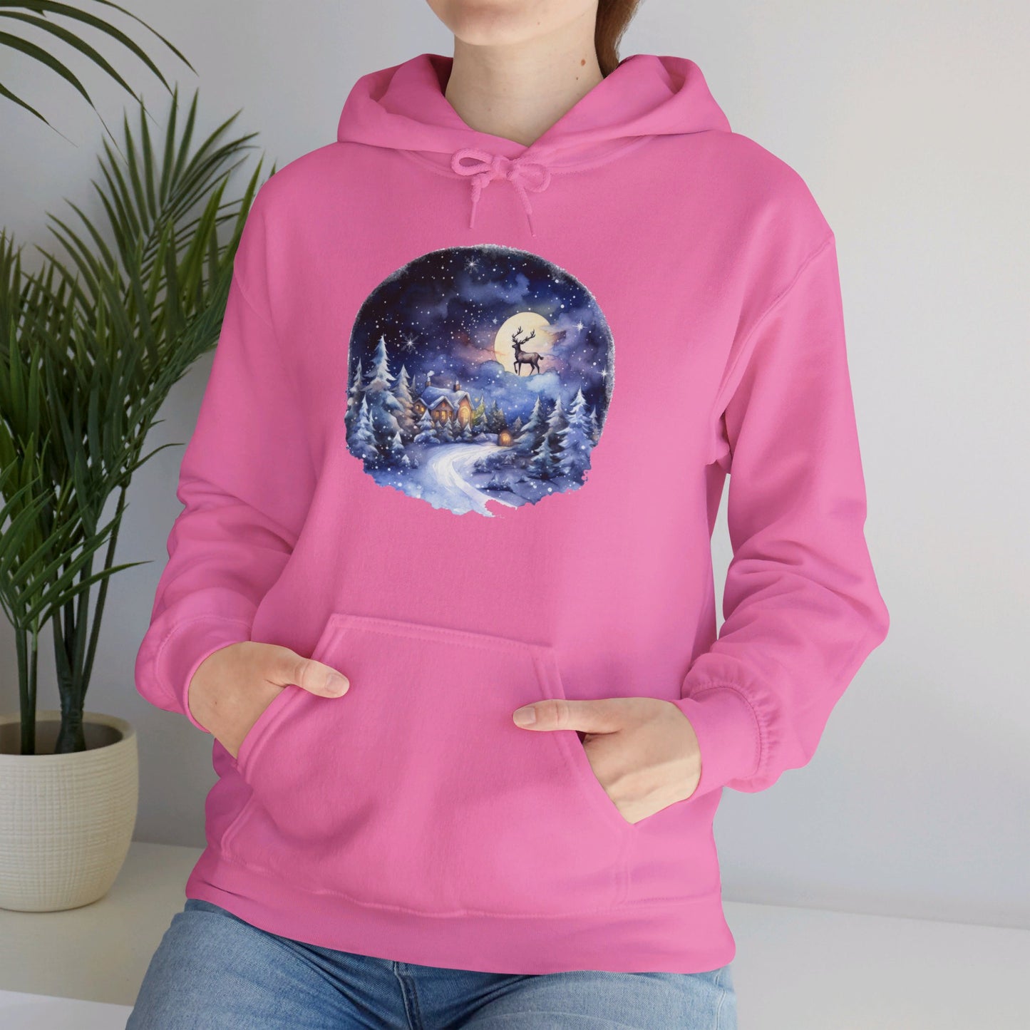 Winter Snowy Night - Hooded Sweatshirt