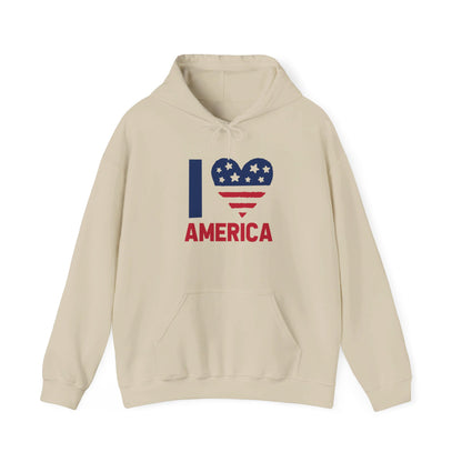 Heartfelt Love for the America - Hooded Sweatshirt