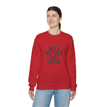 Wife Mother Cat Lover - Sweatshirt