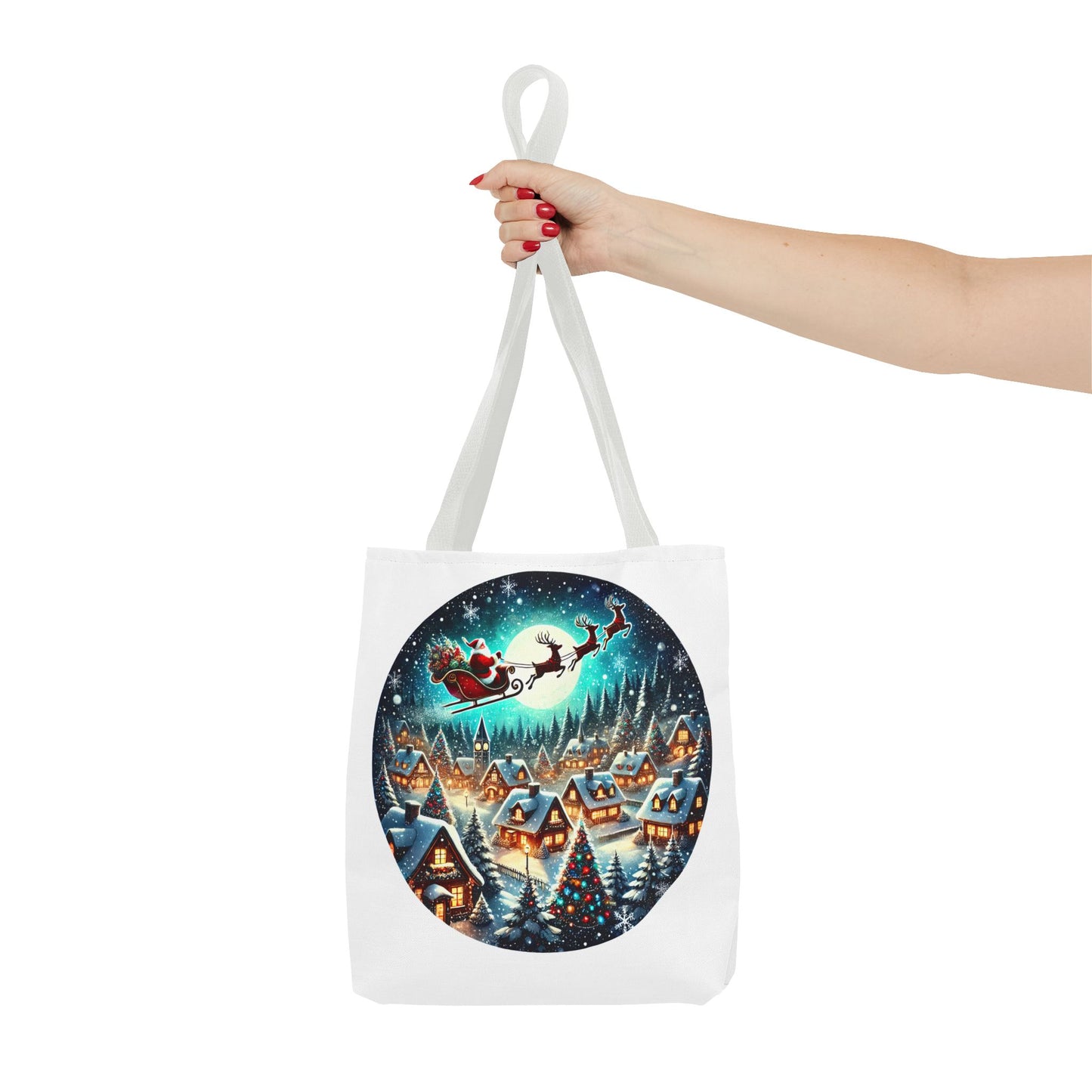 Santa and Reindeer - Tote Bag