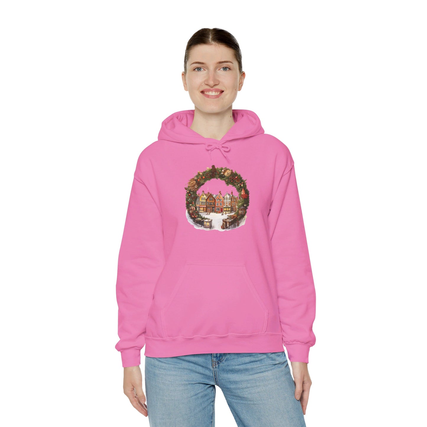 Peaceful Village Christmas - Hooded Sweatshirt