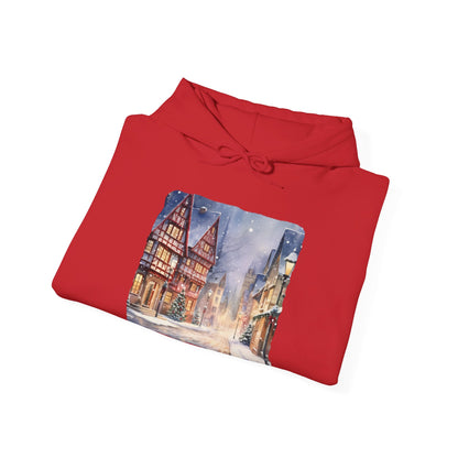 Snowy Christmas Village 13 - Hooded Sweatshirt