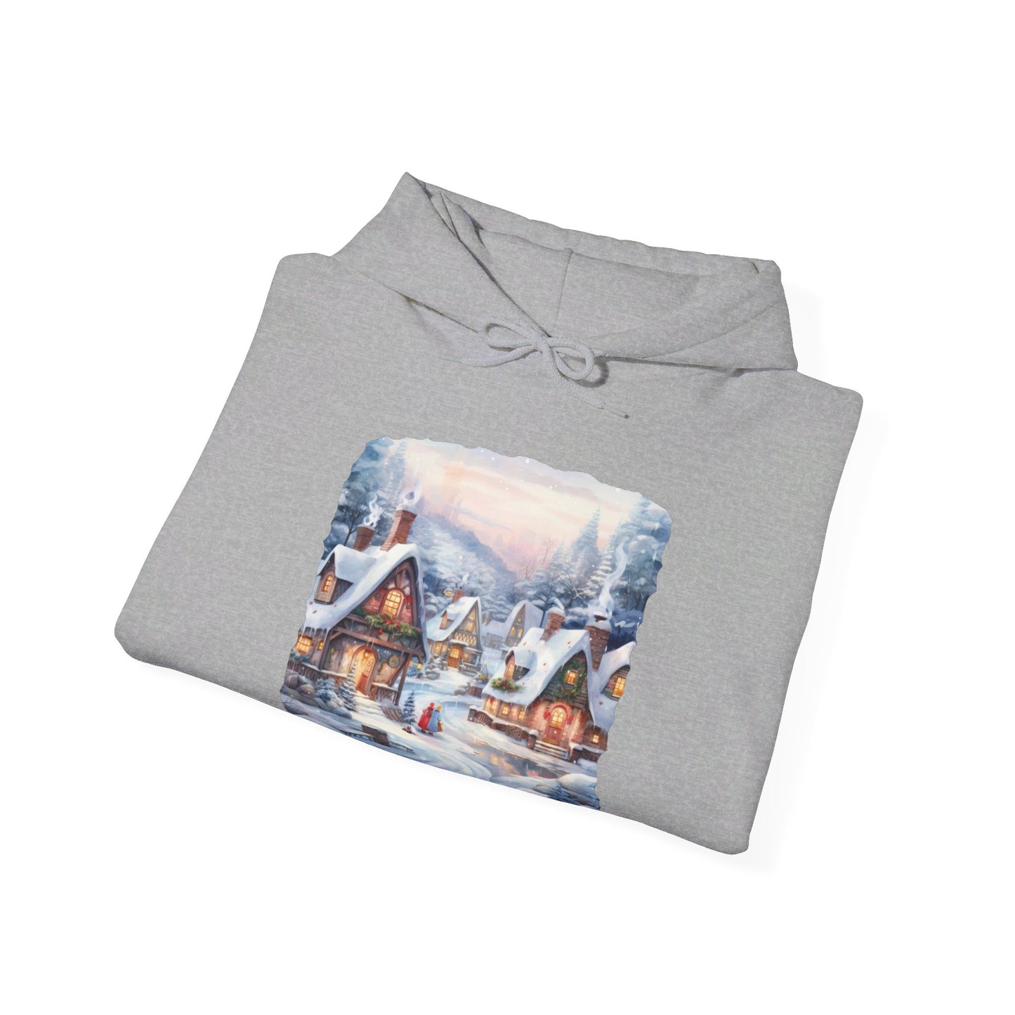 Snowy Christmas Village 6 - Hooded Sweatshirt