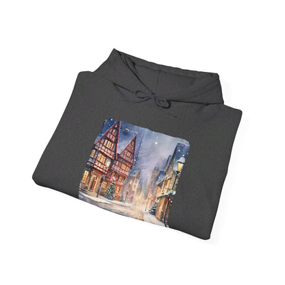 Snowy Christmas Village 13 - Hooded Sweatshirt