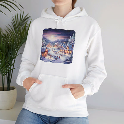 Snowy Christmas Village 3 - Hooded Sweatshirt