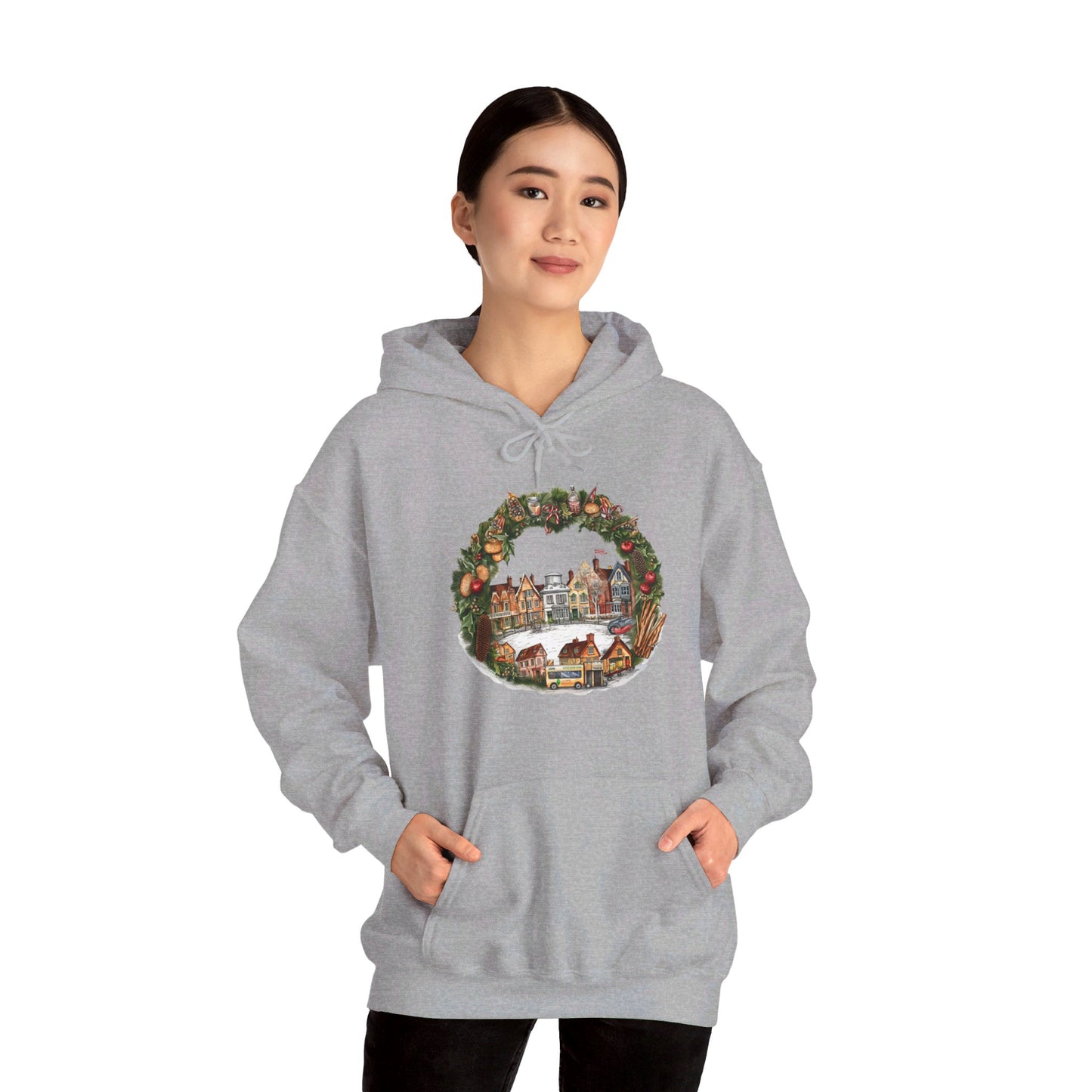 Whimsical Village Christmas - Hooded Sweatshirt