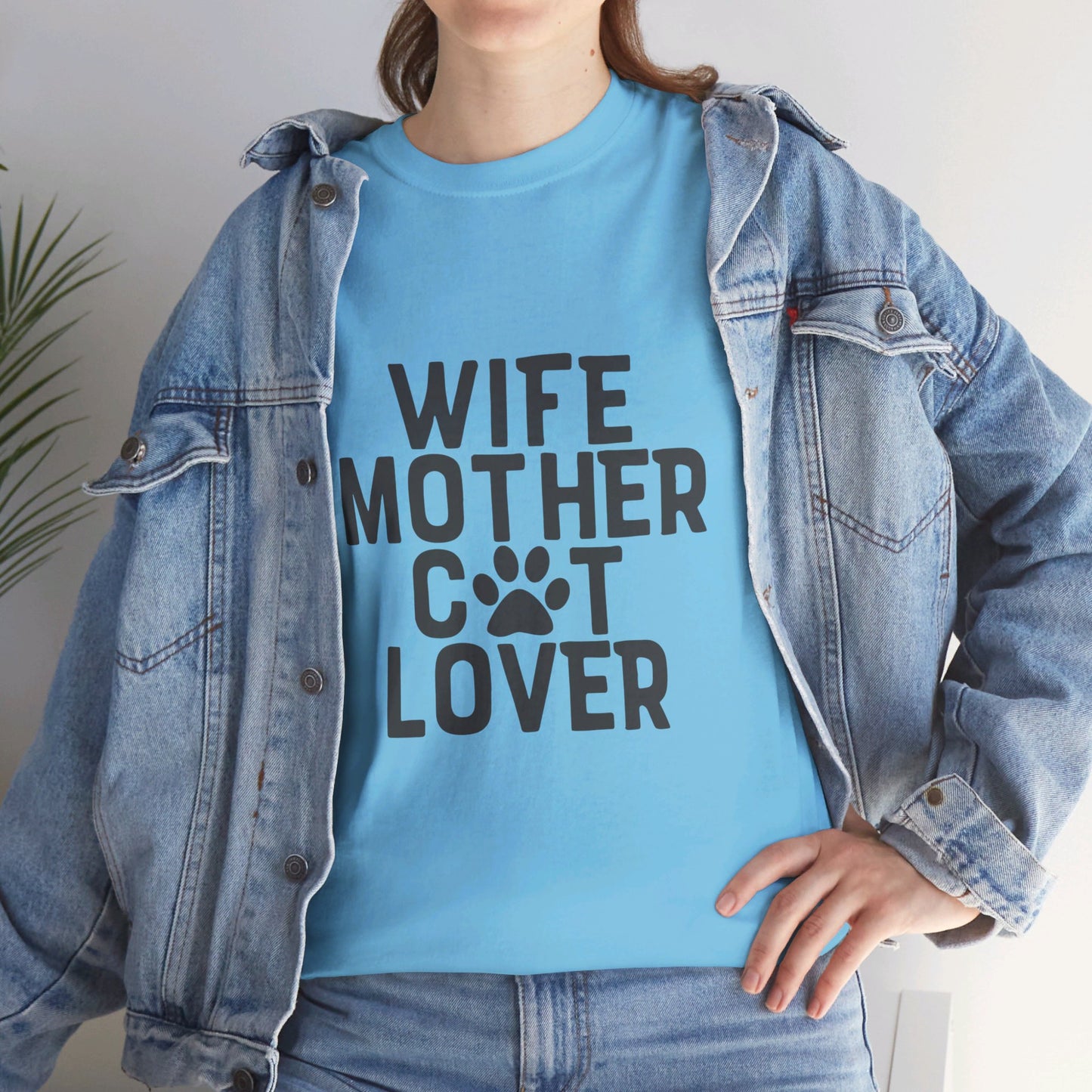 Wife, Mother, Cat lover - T-Shirt