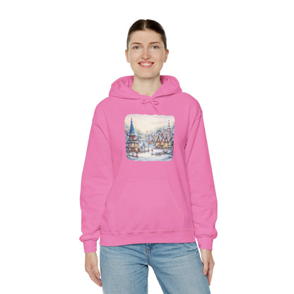 Snowy Christmas Village 2 - Hooded Sweatshirt