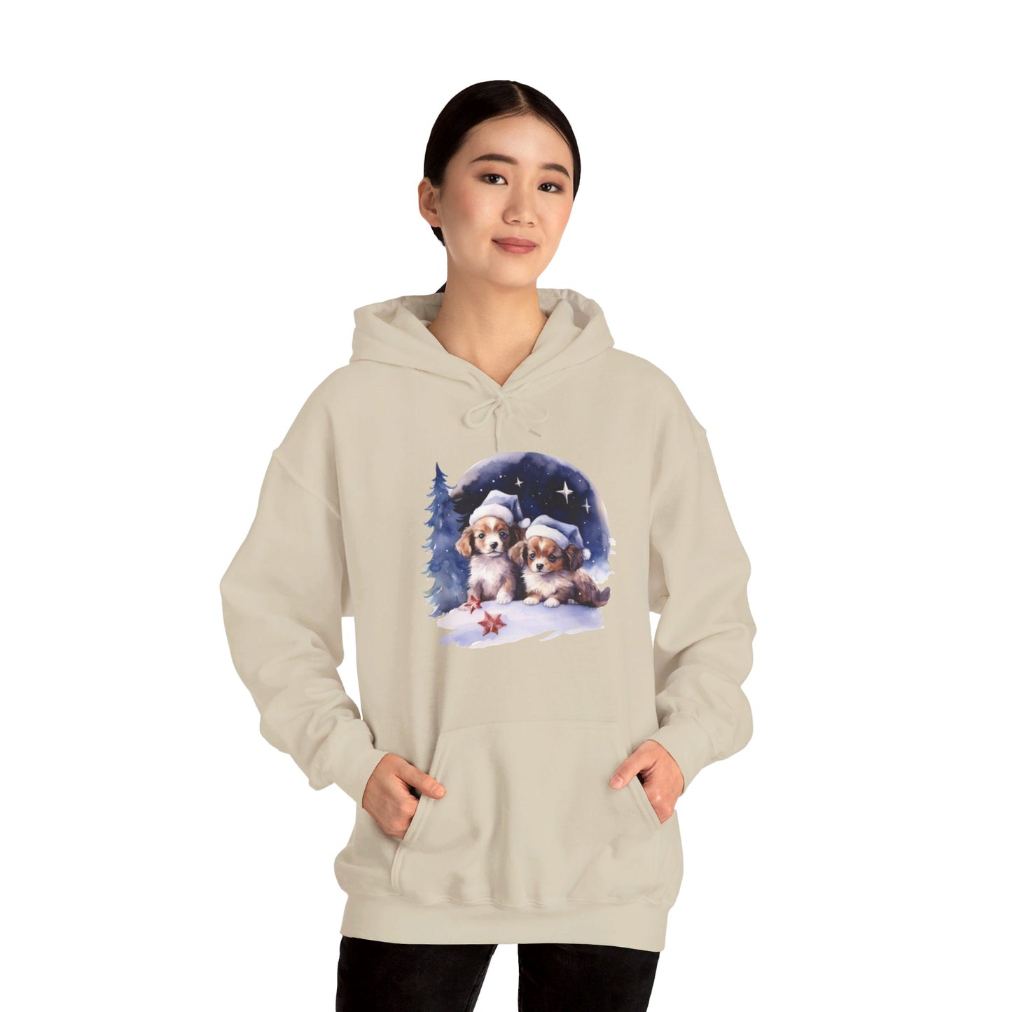 Snowy Christmas Dogs - Hooded Sweatshirt