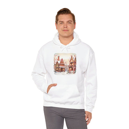 Snowy Christmas Village 11 - Hooded Sweatshirt