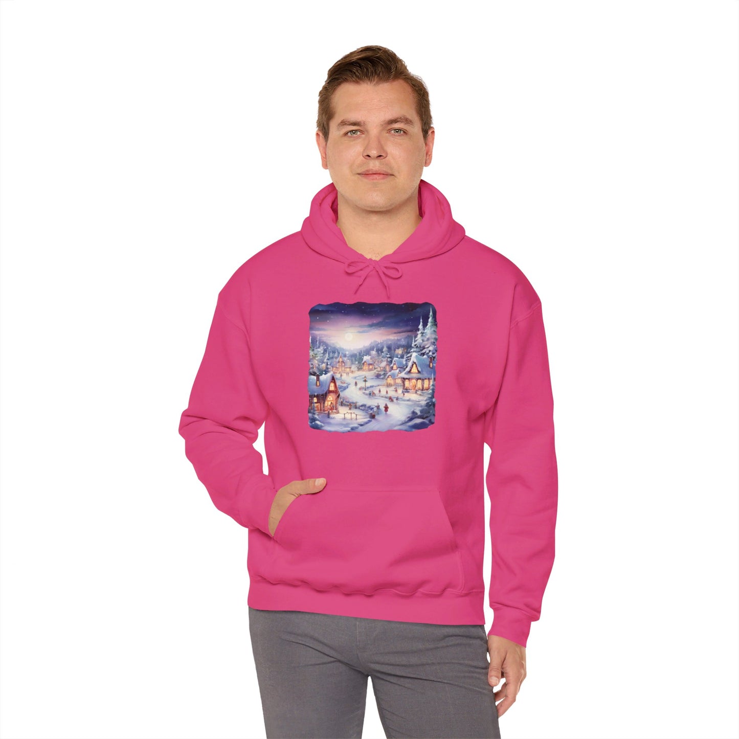 Snowy Christmas Village 3 - Hooded Sweatshirt