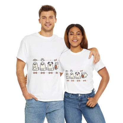 4 Friendly dog ghosts - T-Shirt