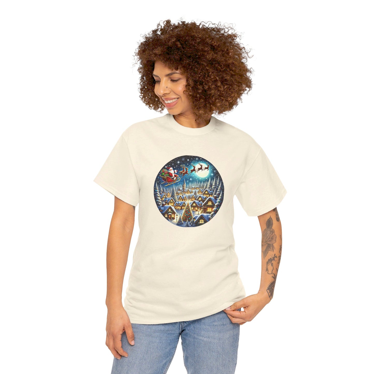 Santa's Snowy Flight - T-Shirt