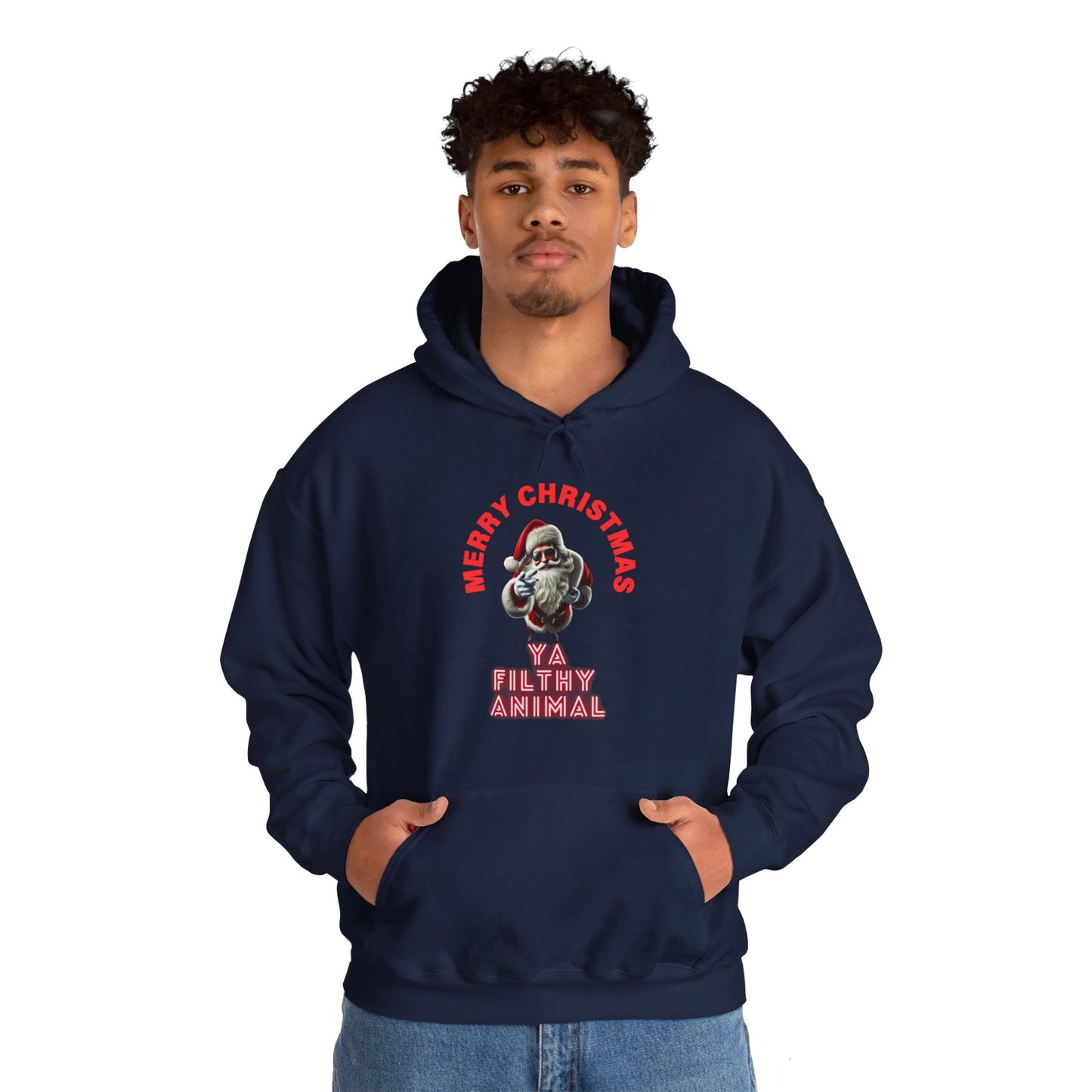 Merry Christmas - Ya Filthy Animal Unisex Heavy Blend™ Hooded Sweatshirt