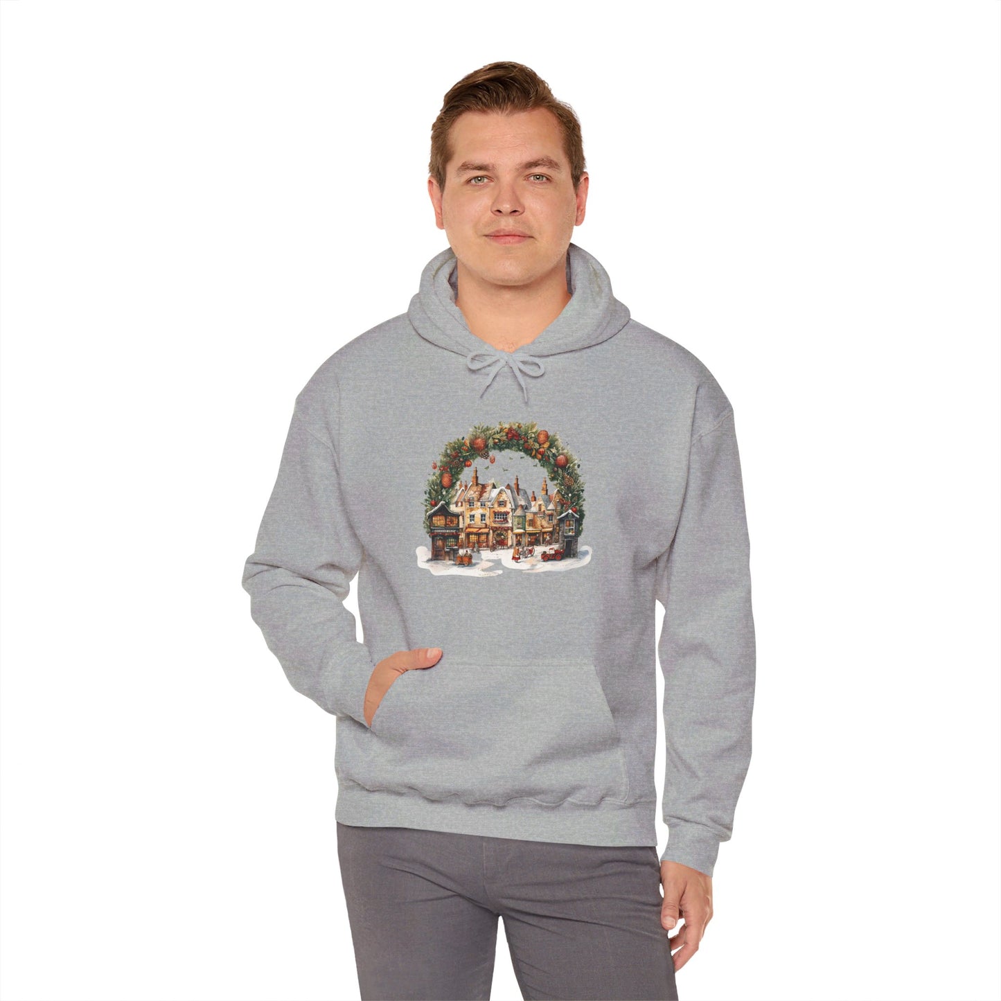 Snowy Village Bliss - Hooded Sweatshirt