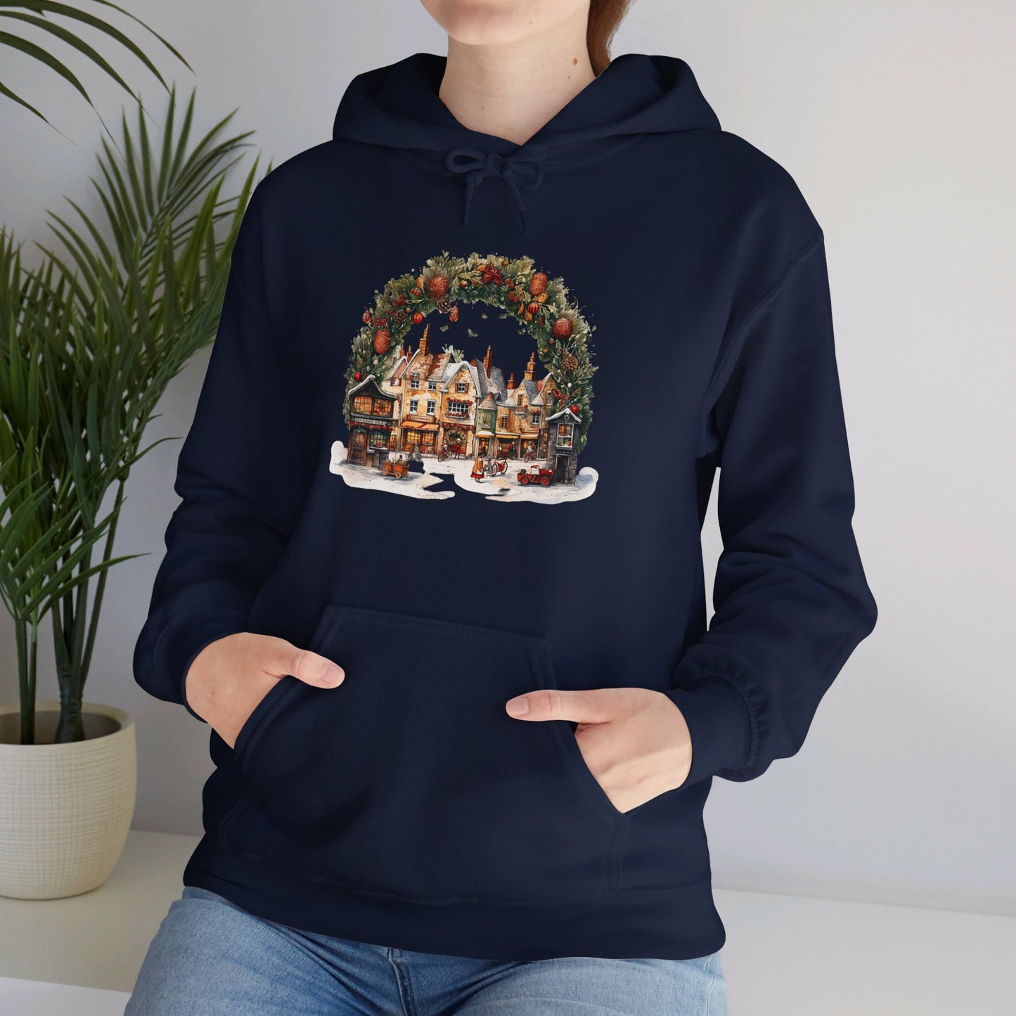 Snowy Village Bliss - Hooded Sweatshirt