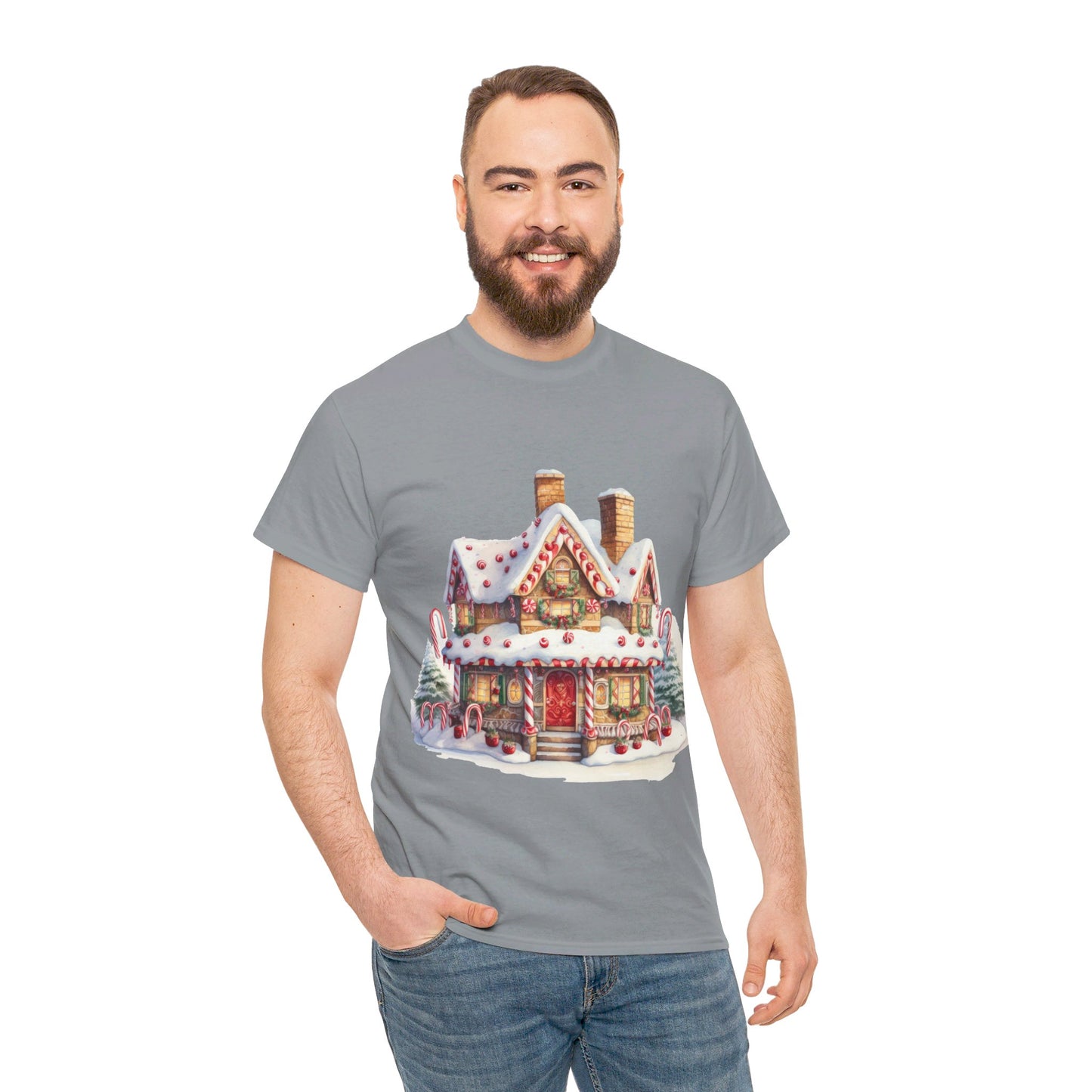 Snowy Christmas Village-15-T-Shirt