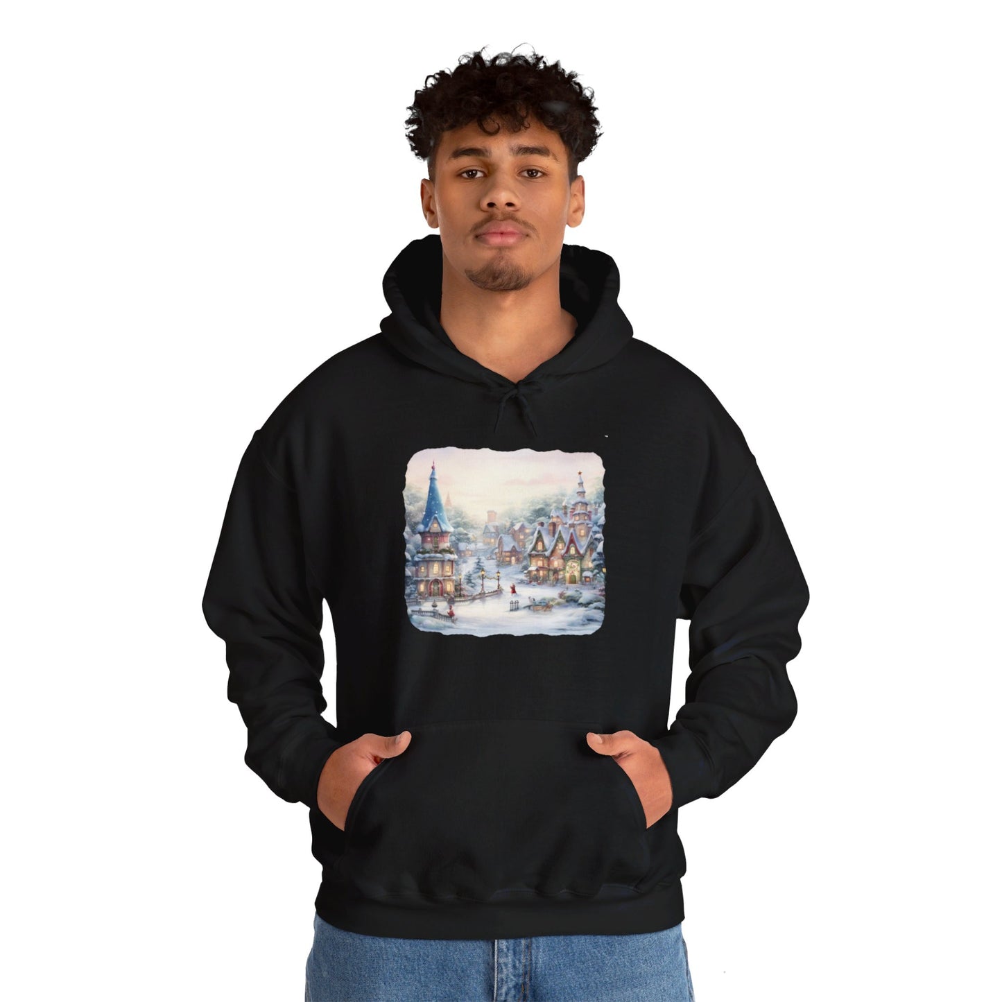 Snowy Christmas Village 2 - Hooded Sweatshirt