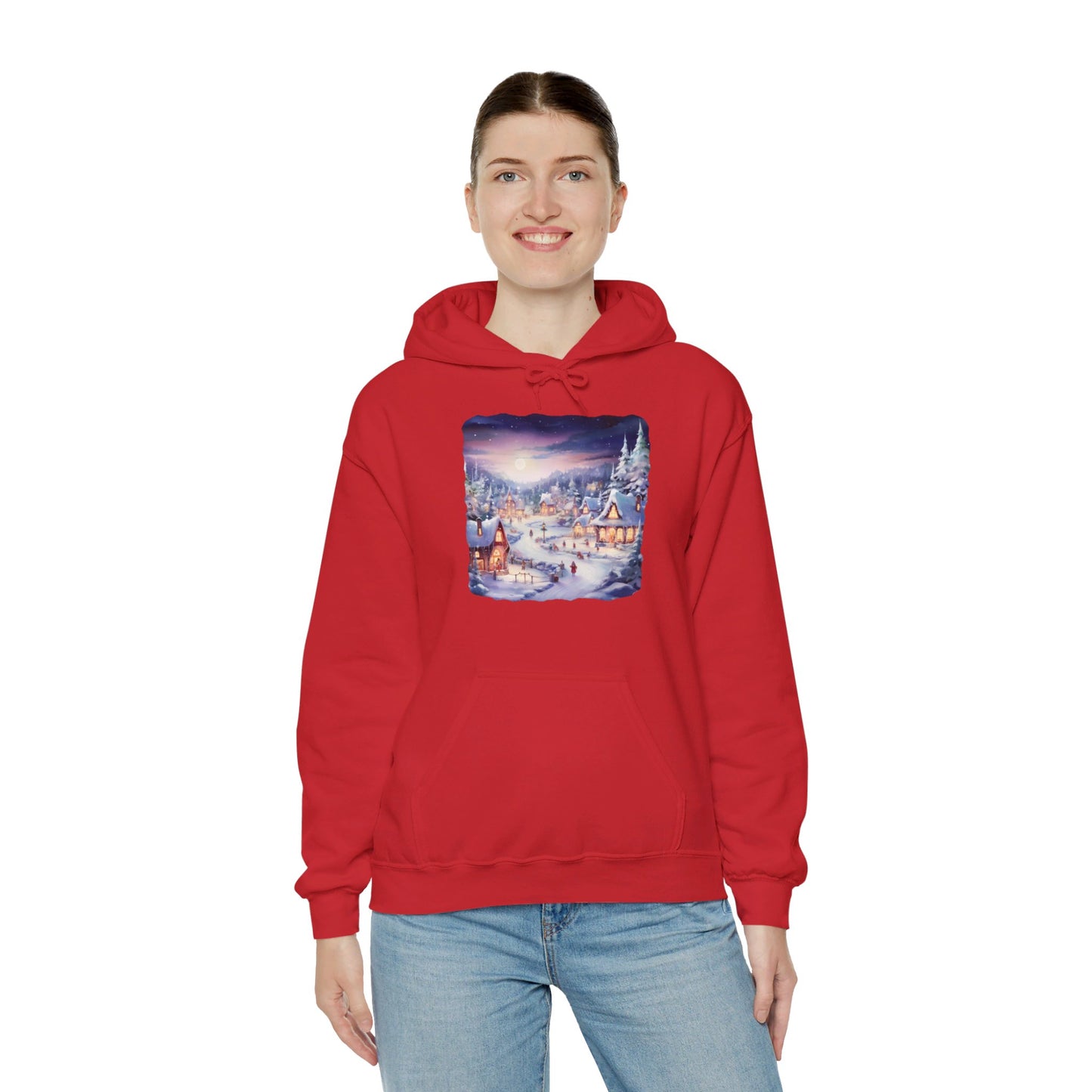 Snowy Christmas Village 3 - Hooded Sweatshirt