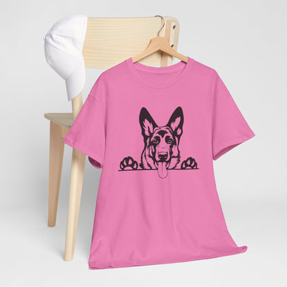 German Shepherd, Peeking with Charm - T-Shirt