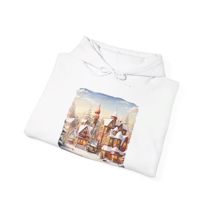 Snowy Christmas Village 12 - Hooded Sweatshirt