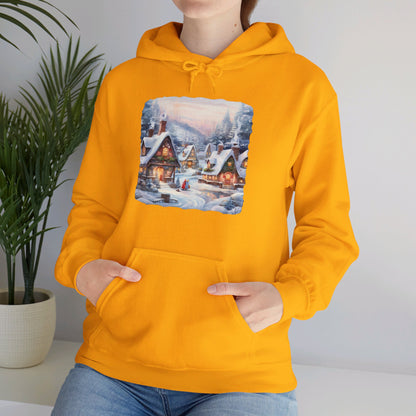 Snowy Christmas Village 6 - Hooded Sweatshirt