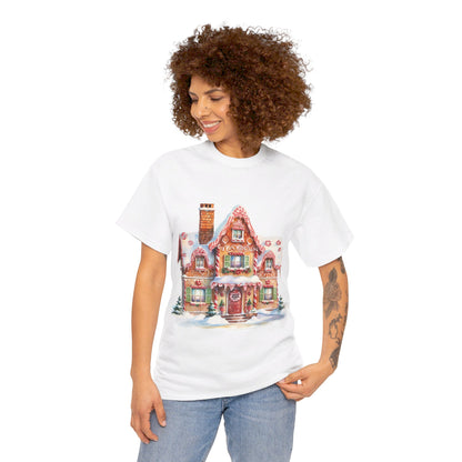 Christmas Snowy Village-14-T-Shirt