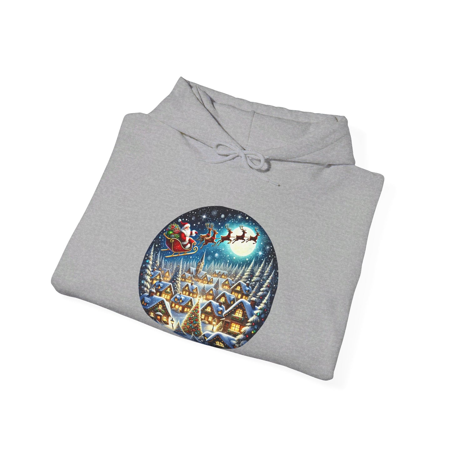 Santa's Snowy Flight - Hooded Sweatshirt