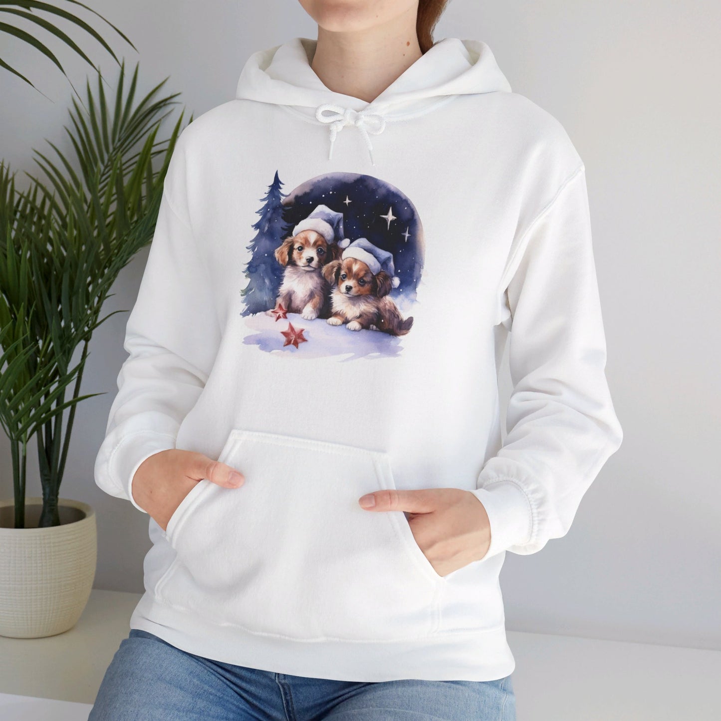 Snowy Christmas Dogs - Hooded Sweatshirt