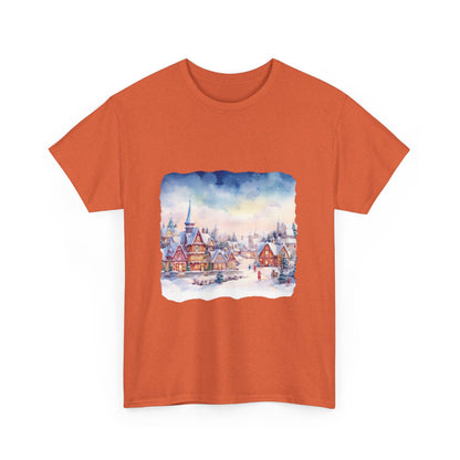 Snowy Christmas Village 7 - T-Shirt