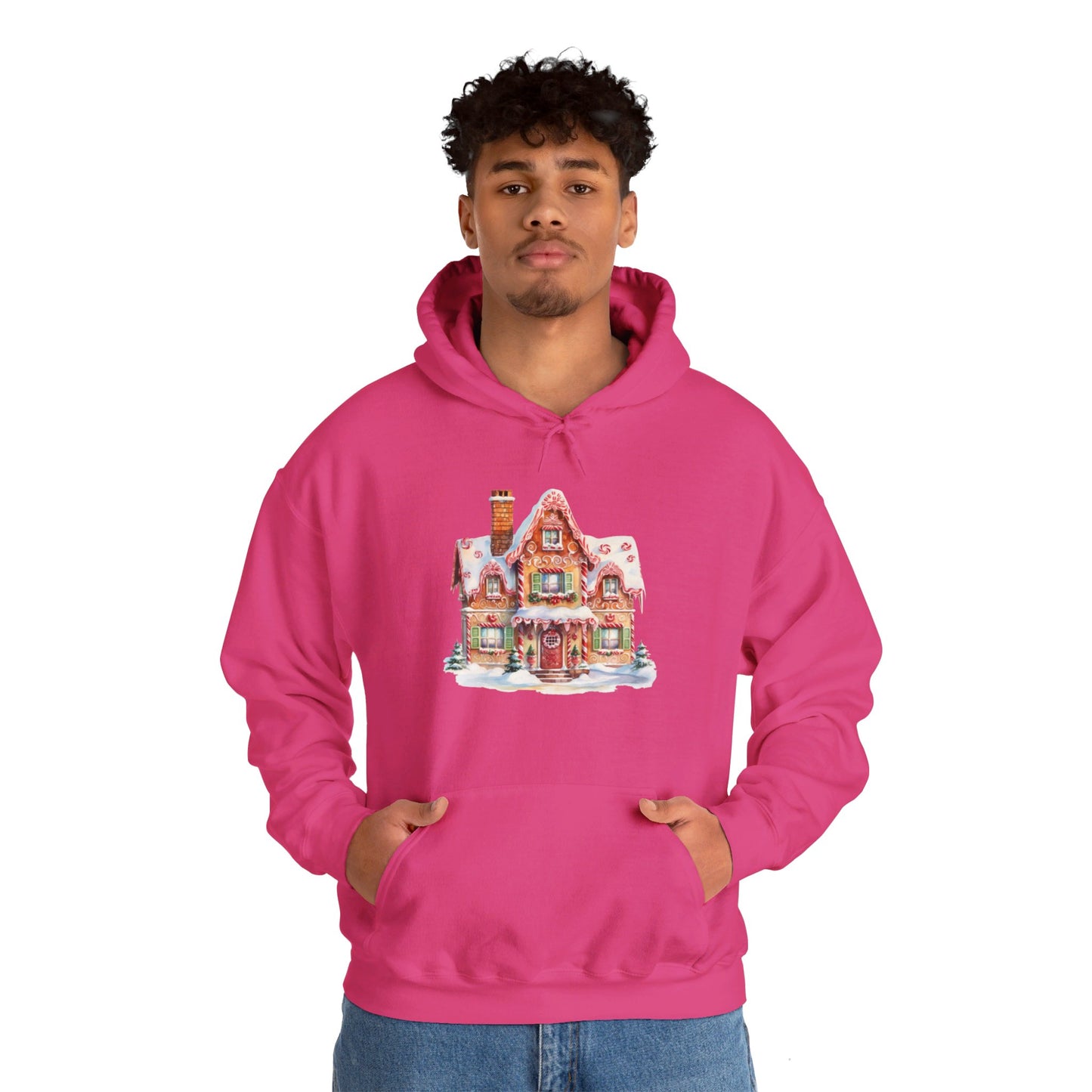 Snowy Christmas Village 14 - Hooded Sweatshirt