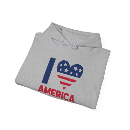 Heartfelt Love for the America - Hooded Sweatshirt