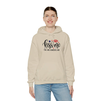 Kiss Me, I'm True American - Hooded Sweatshirt