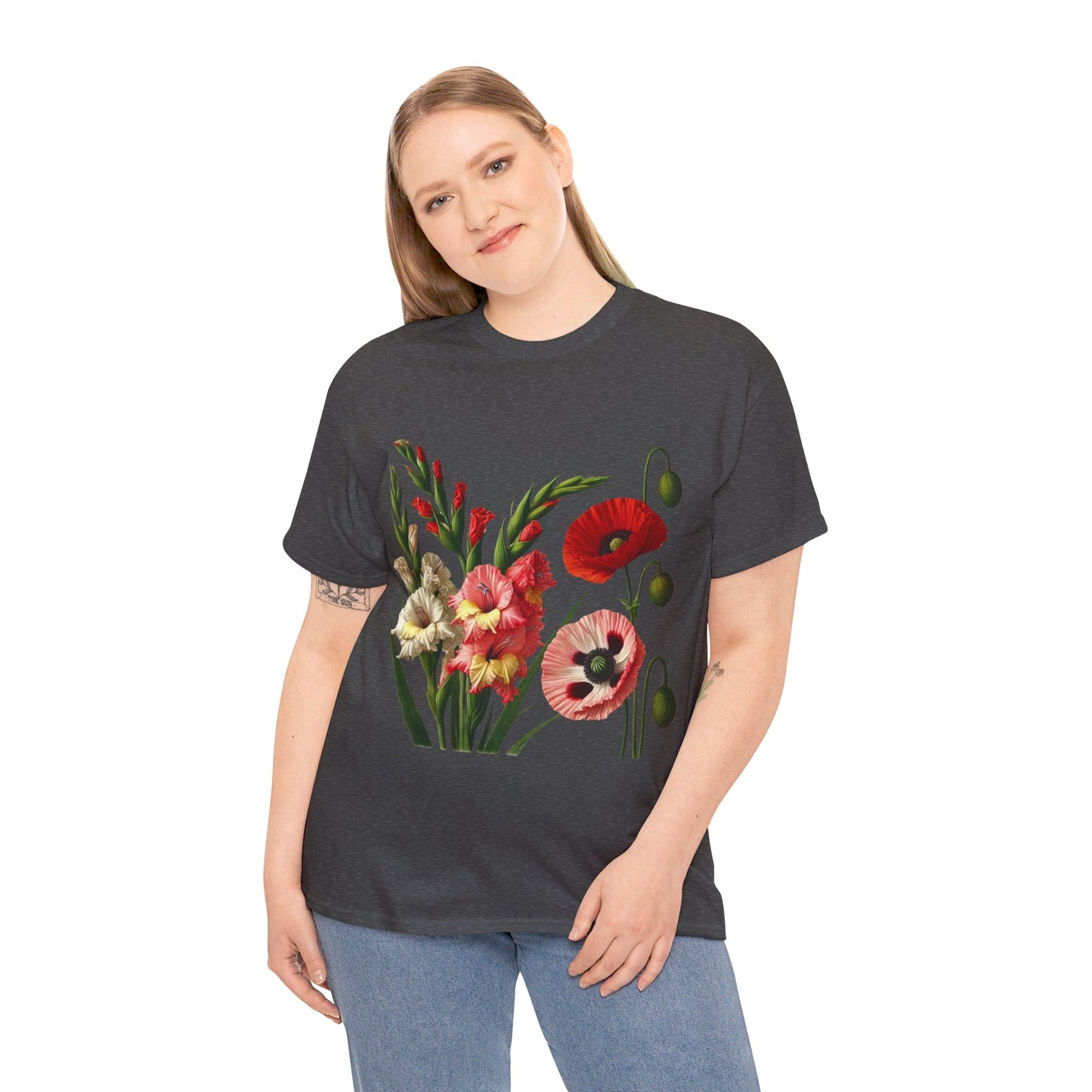 August Flowers - Birth Month - T-Shirt