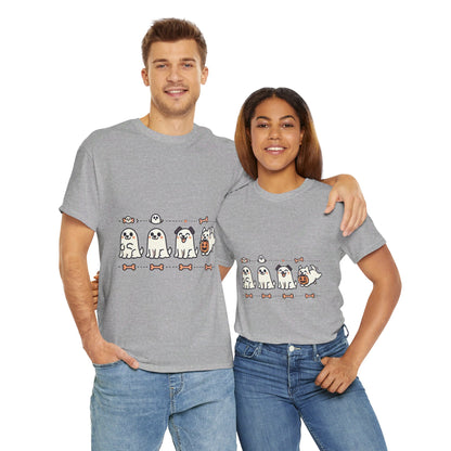 4 Friendly dog ghosts - T-Shirt