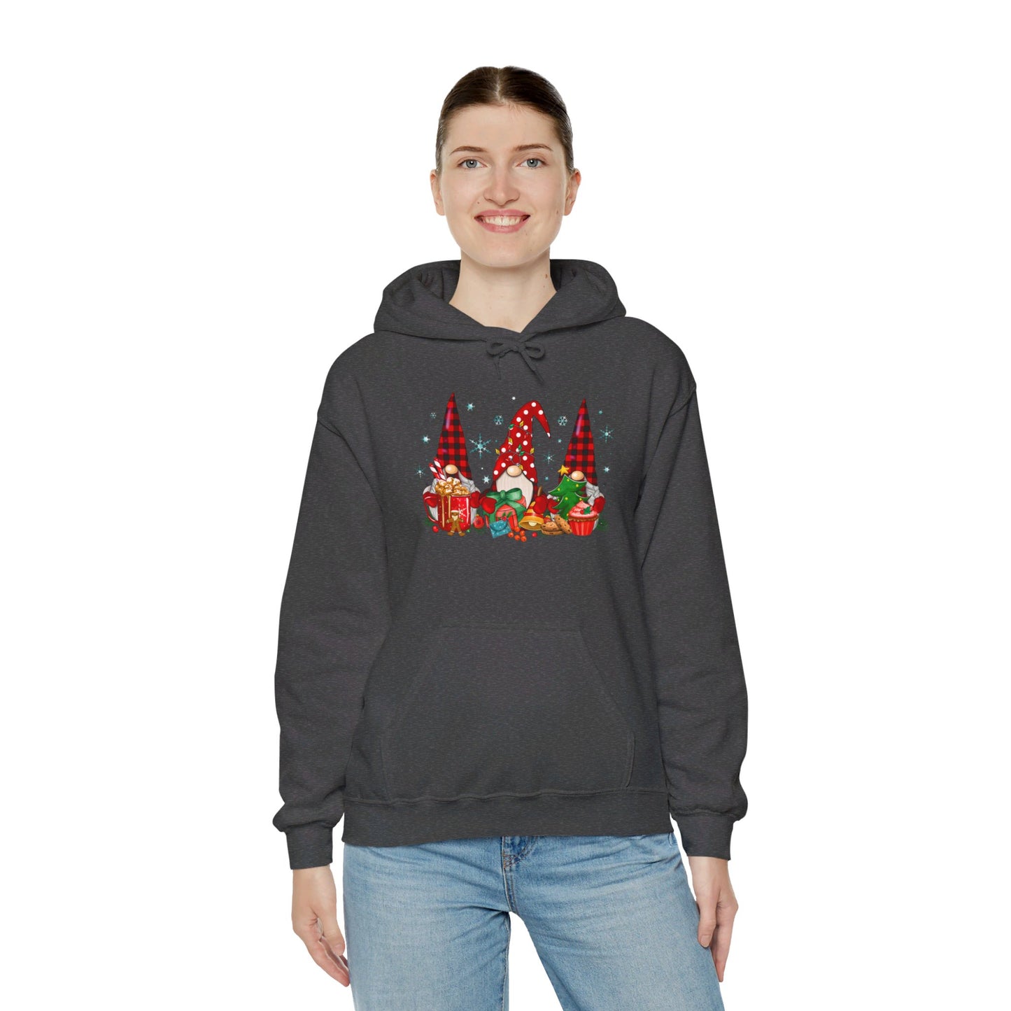 Christmas Gnome Trio - Hooded Sweatshirt