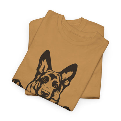 German Shepherd, Peeking with Charm - T-Shirt