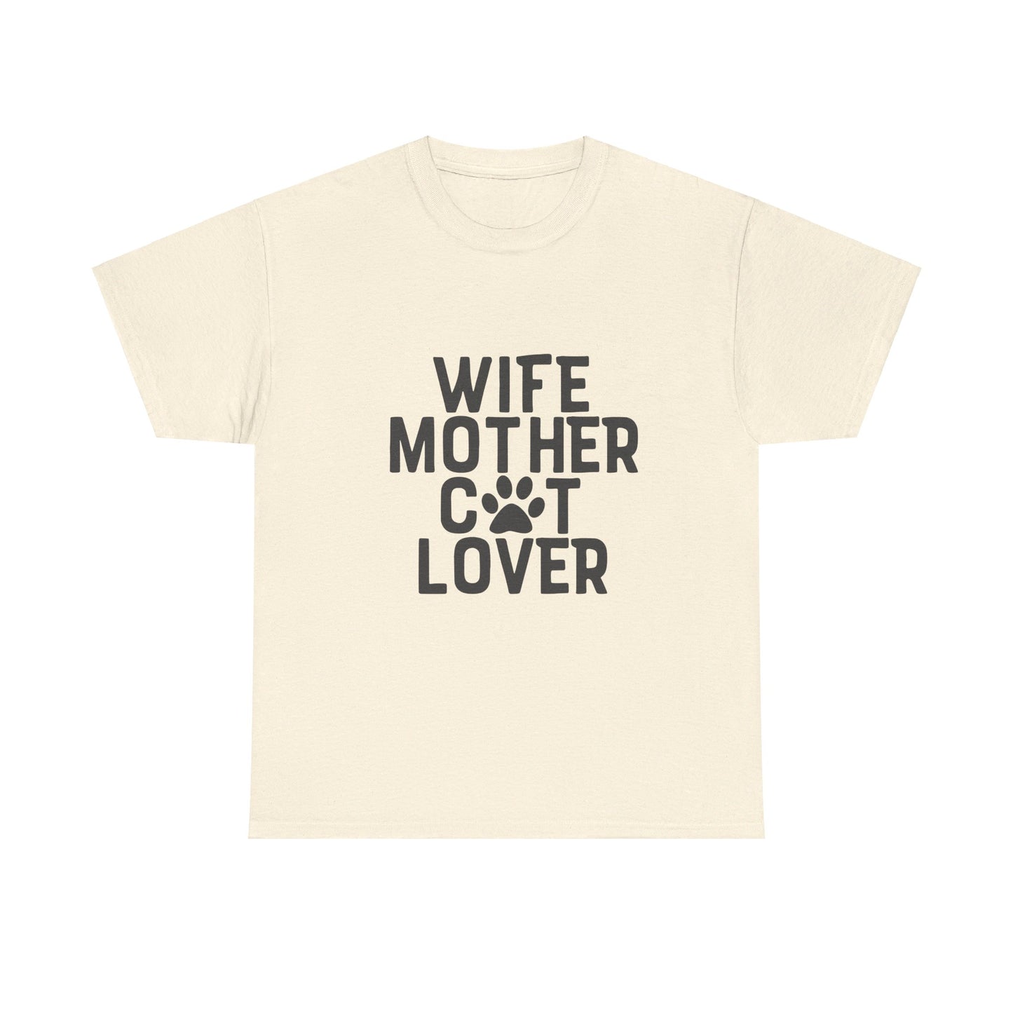 Wife, Mother, Cat lover - T-Shirt