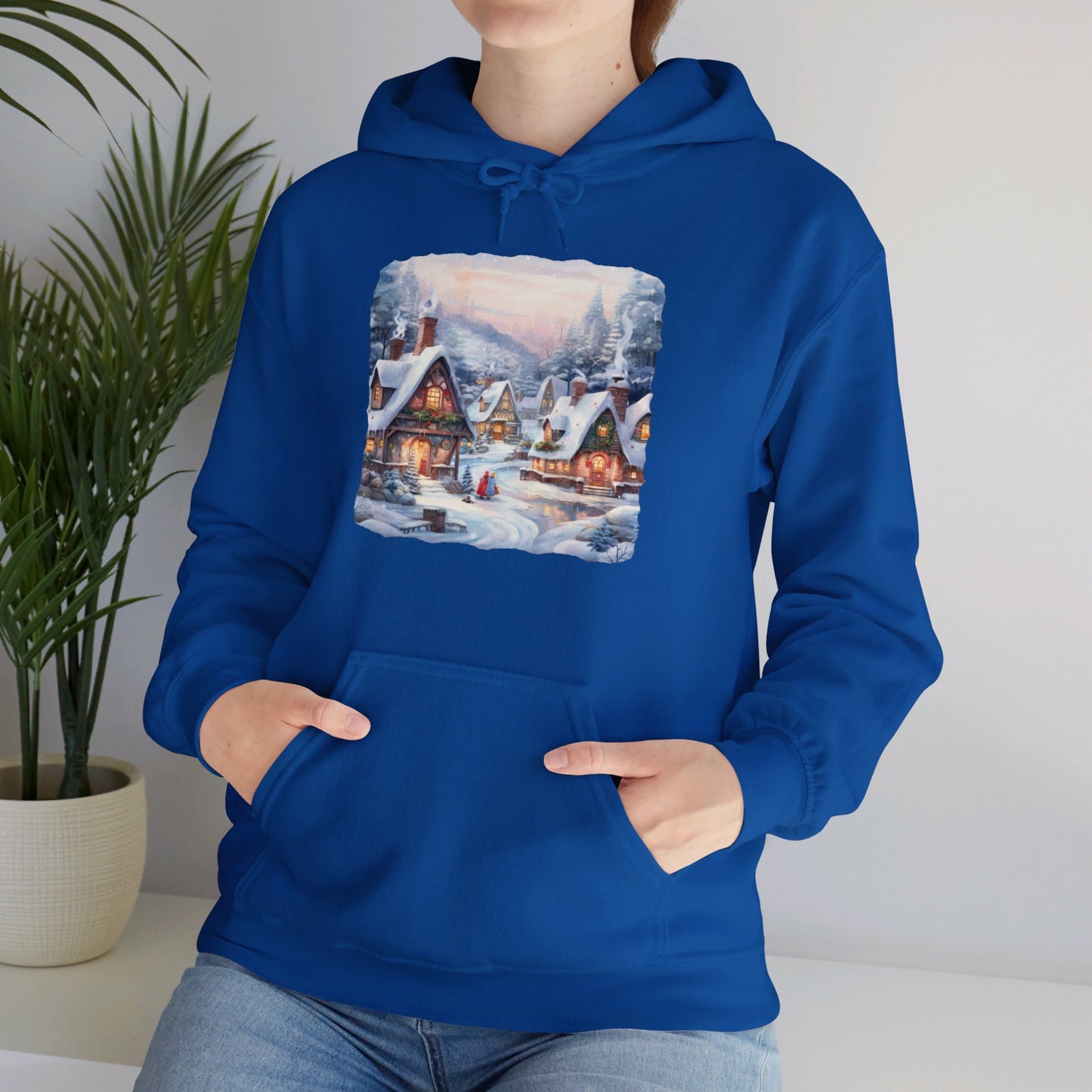 Snowy Christmas Village 6 - Hooded Sweatshirt