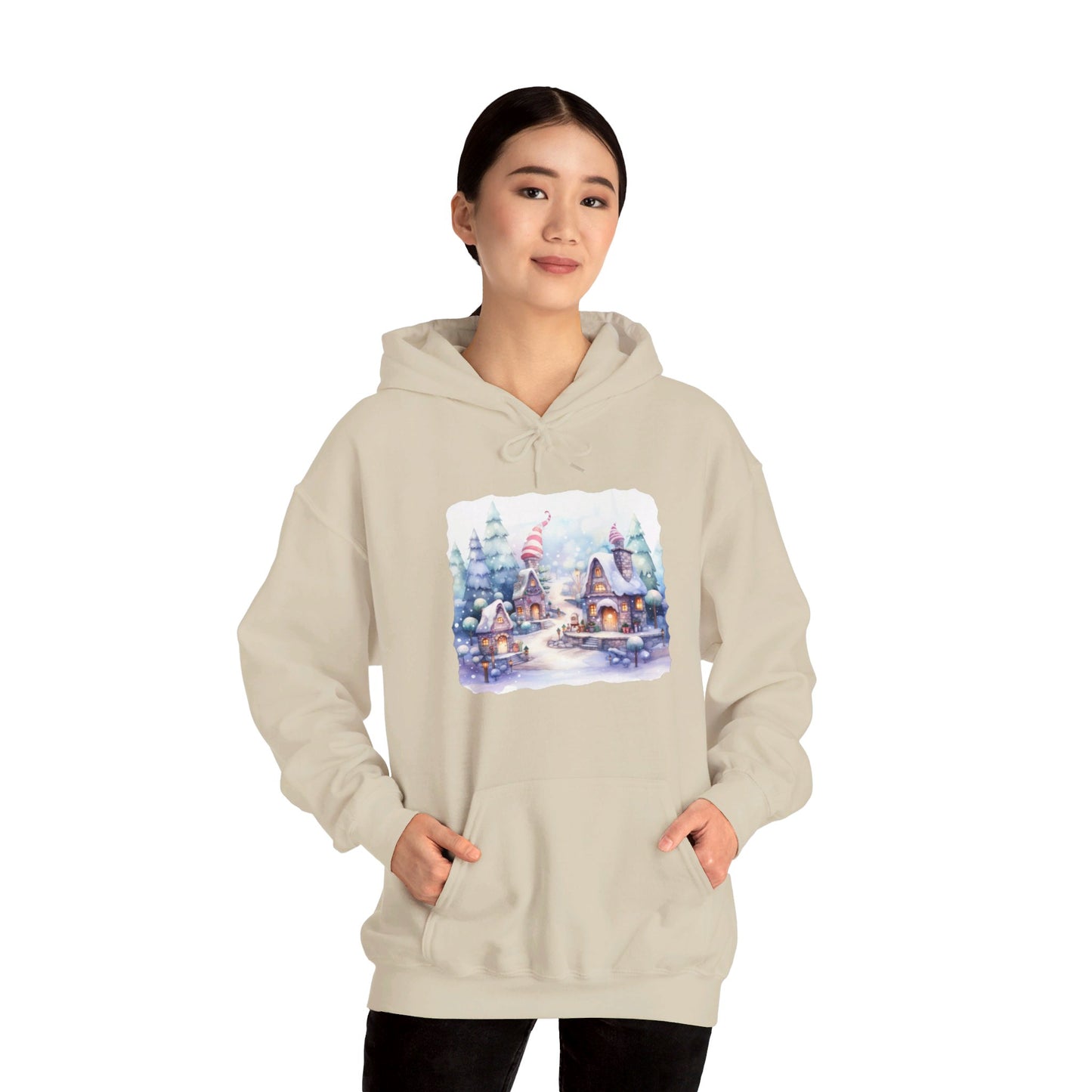 Snowy Christmas Village 4 - Hooded Sweatshirt