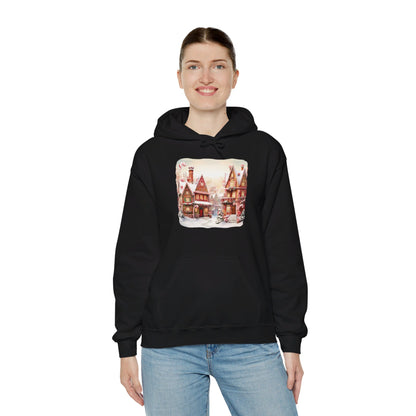 Snowy Christmas Village 11 - Hooded Sweatshirt