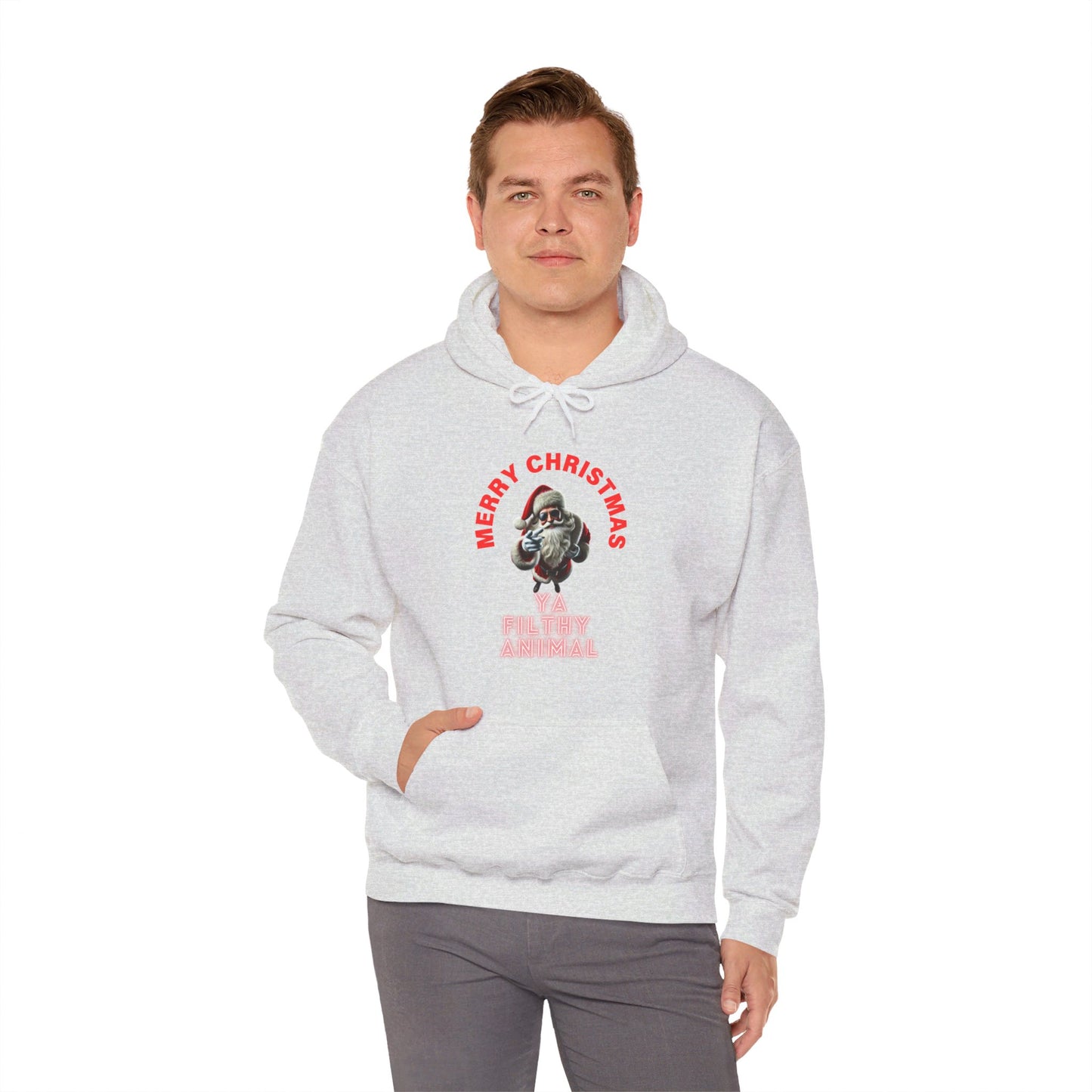 Merry Christmas - Ya Filthy Animal Unisex Heavy Blend™ Hooded Sweatshirt