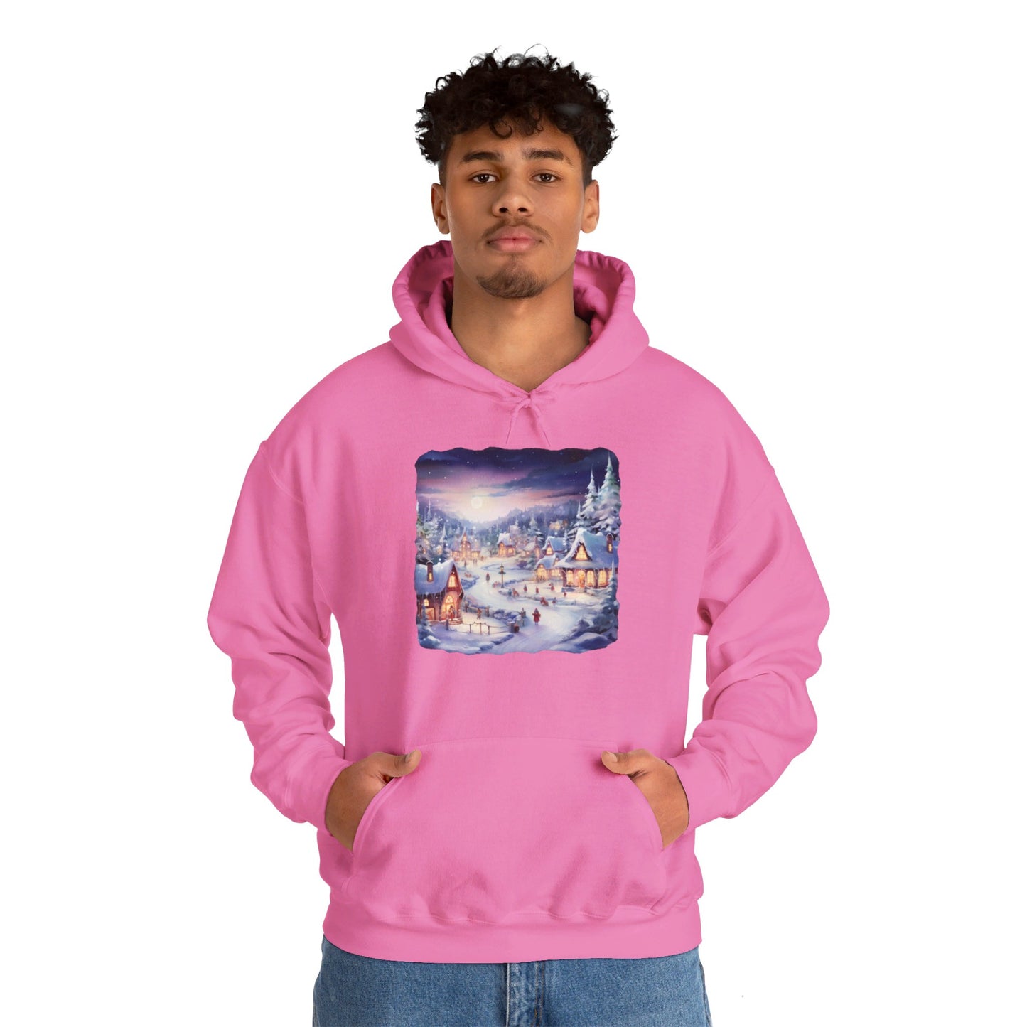 Snowy Christmas Village 3 - Hooded Sweatshirt