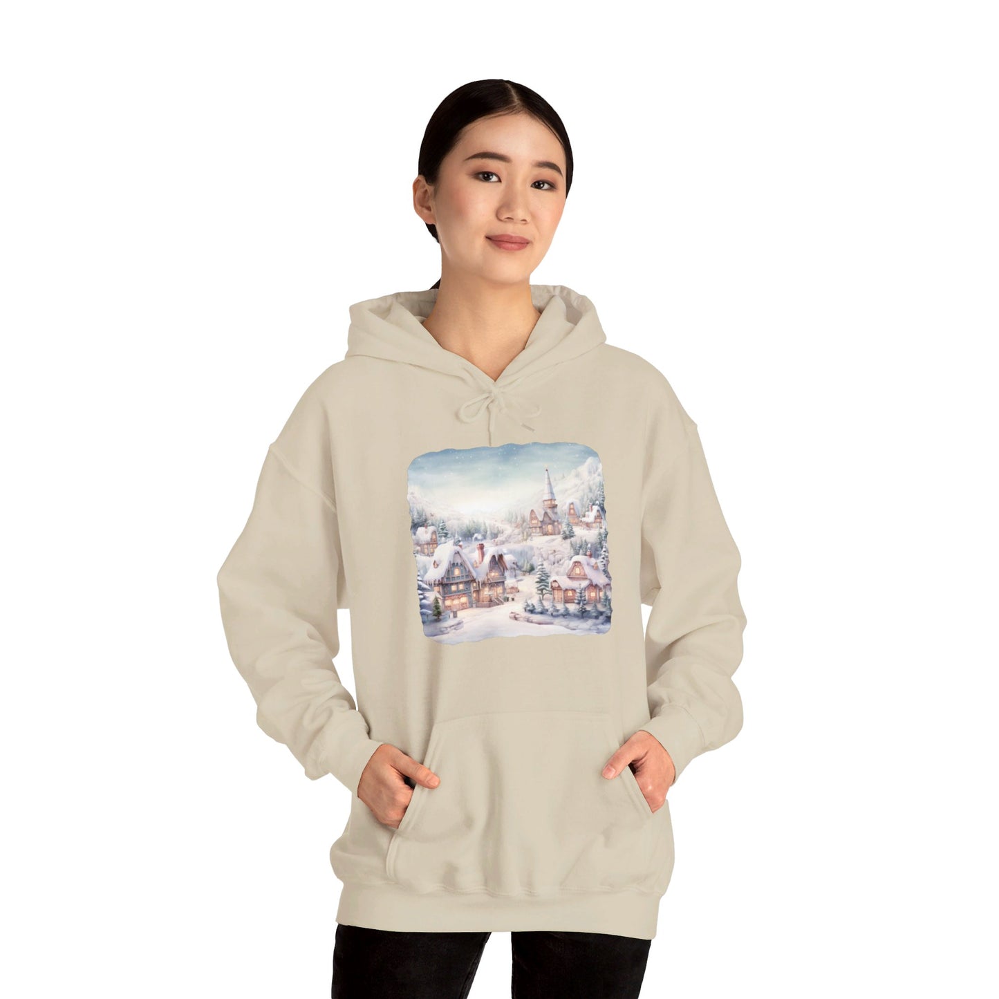 Snowy Christmas Village - Hooded Sweatshirt