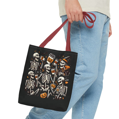 Skeleton drinking coffee - Tote Bag